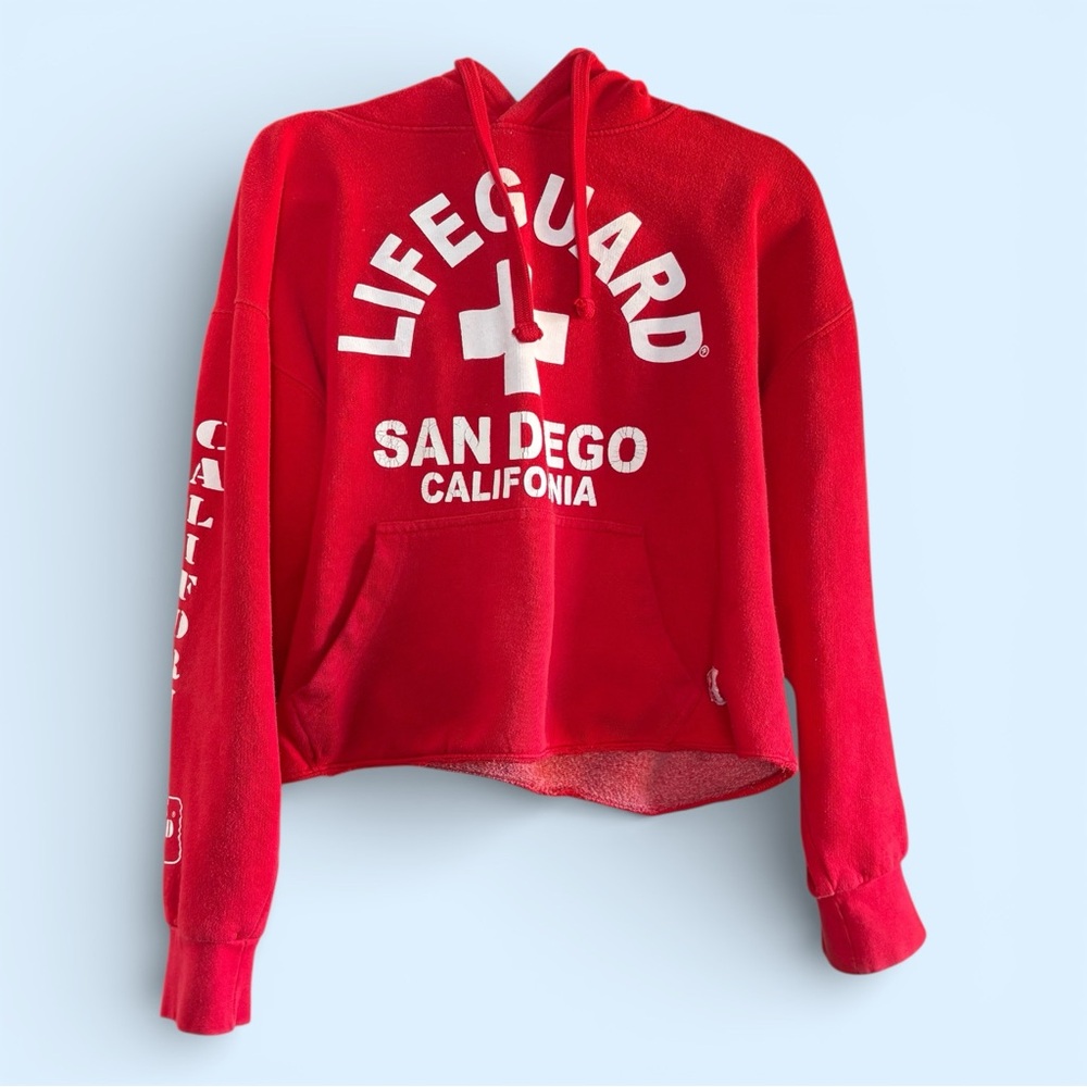 Popularity Products Official Lifeguard San Diego Hoodie Sweatshirt Unisex L Crop - Picture 6 of 12